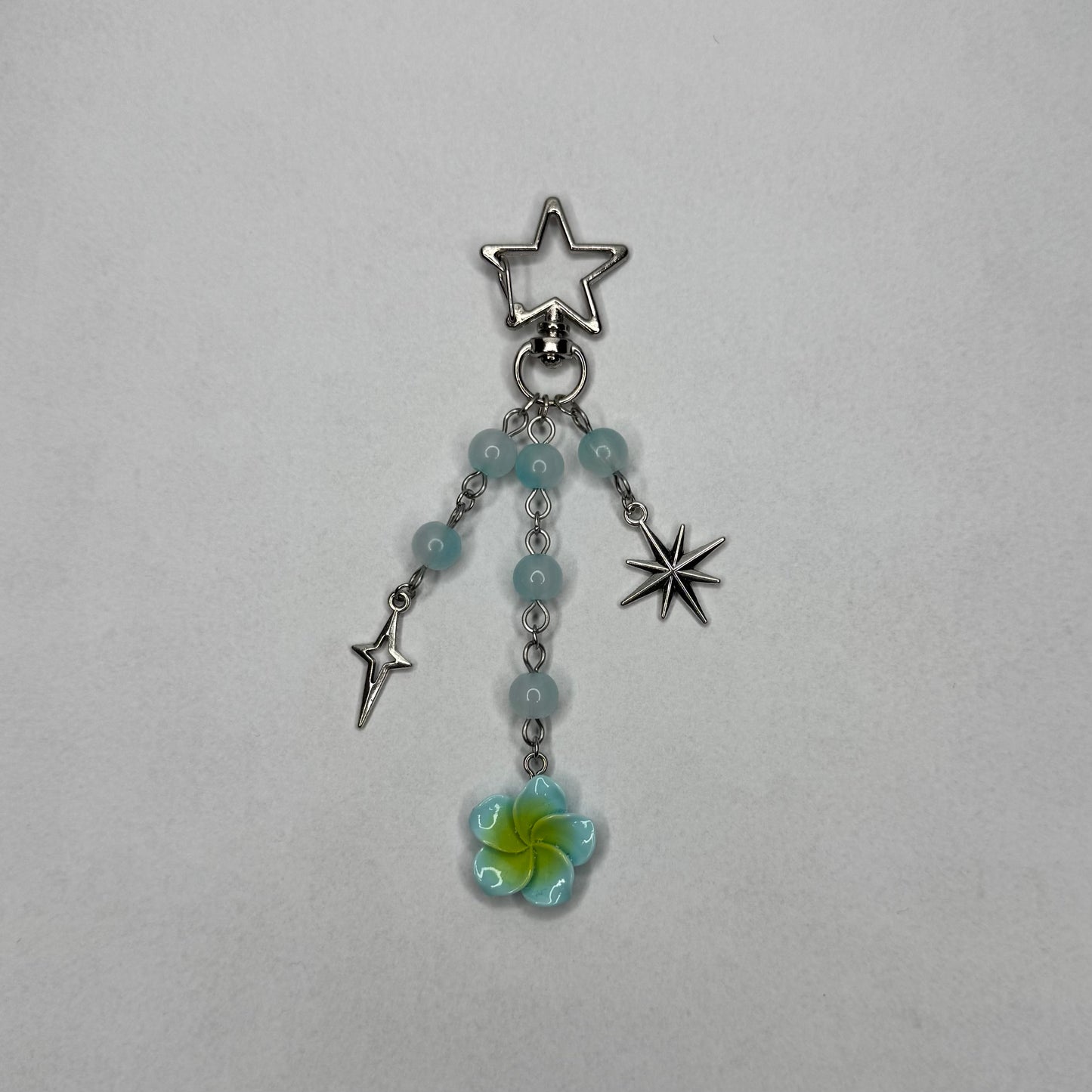 beach flower keychain