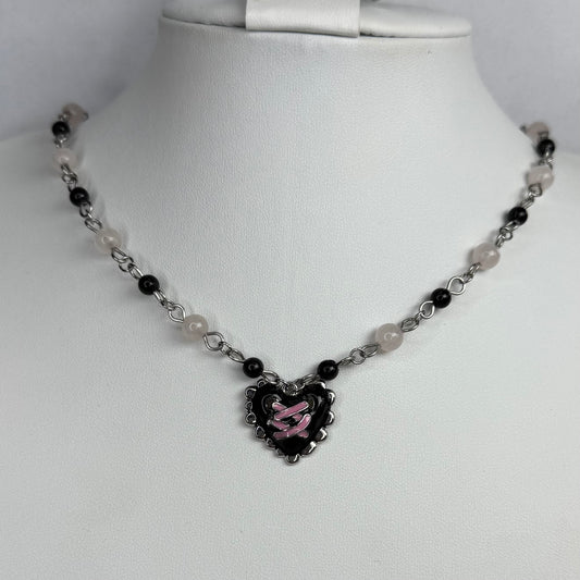 corset heart necklace