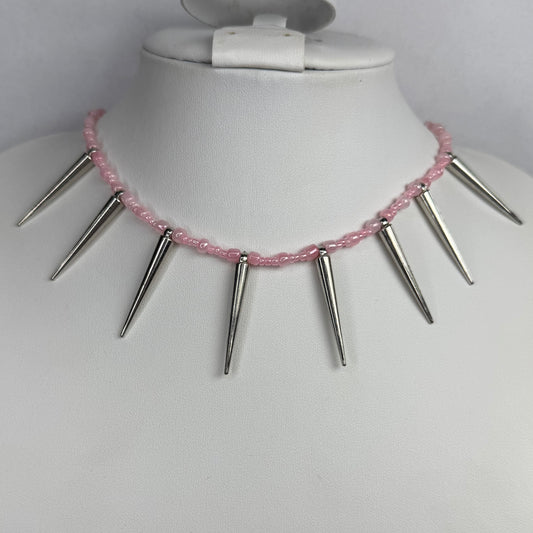 pink spike choker