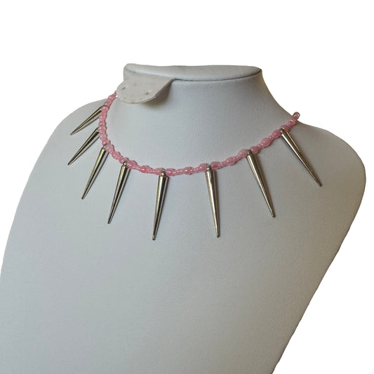 pink spike choker