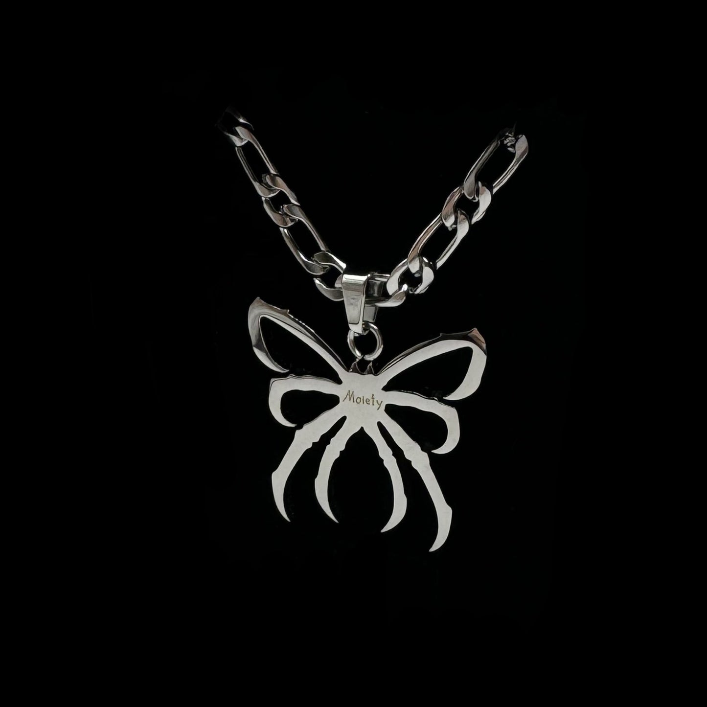 spider bow necklace